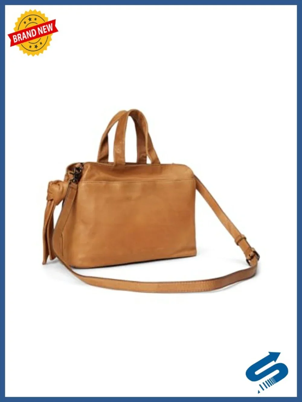 Genuine Leather Satchel Crossbody Bag Magnetic Closure